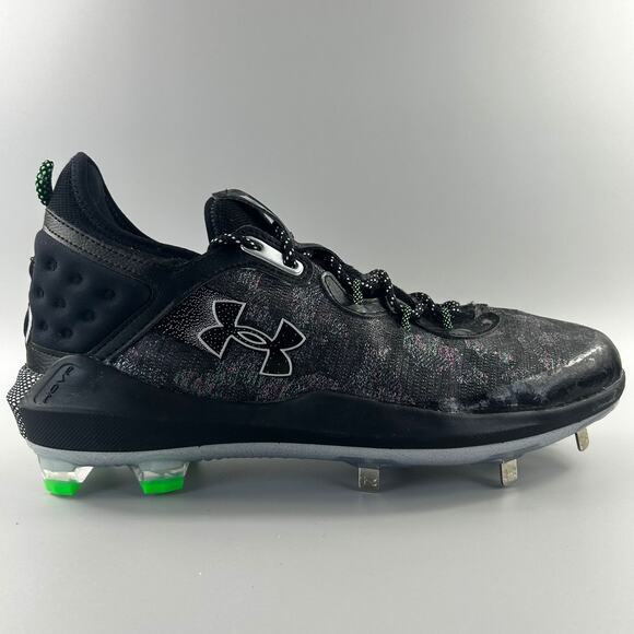 Under Armour Harper 8 Low ST Metal Men Size 13 Black Hybrid Baseball Cleats NEW - Picture 1 of 6